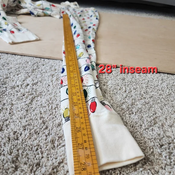 Hanna Andersson Bright Bulbs Unisex Long John Jogger Pajama Set Adult XS - Picture 9 of 11